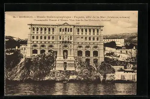 AK Monaco, Musée Océanographique, Facade, côté de la Mer