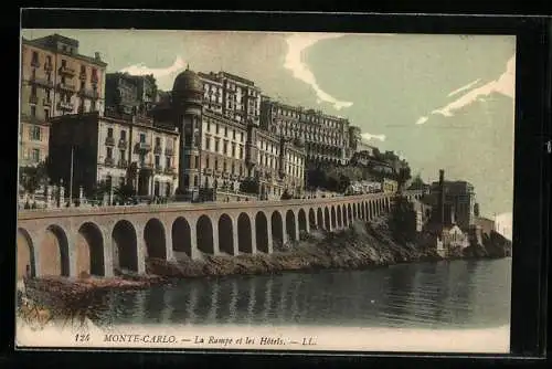AK Monte-Carlo, La Rampe et les Hotels