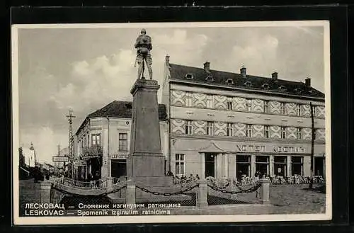 AK Leskovac, Spomenik Izginulim ratnicima