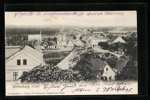 AK Rothenburg /Oder, Blick in den Ort