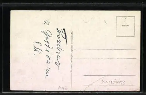 AK Gostivar, Ortspartie aus der Vogelschau