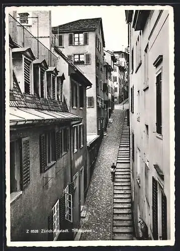 AK Zürich, Partie in der Trittligasse in der Altstadt