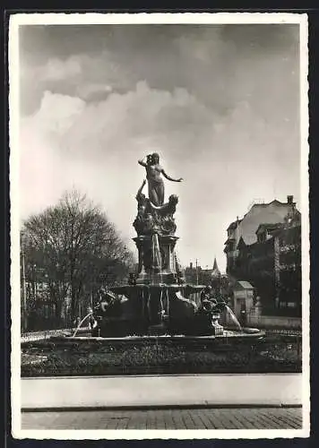 AK St. Gallen, Broderbrunnen mit Anlagen
