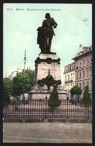 AK Bern, Bubenbergdenkmal mit Anlagen