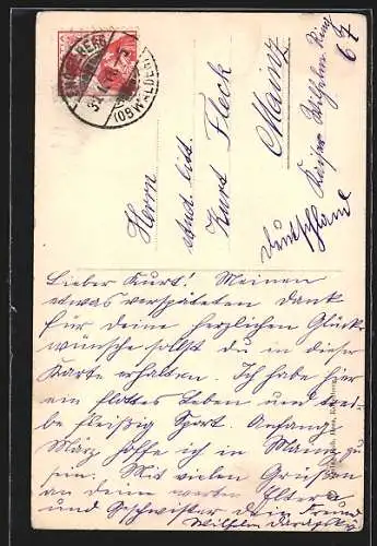 AK Engelberg, Ortsansicht aus der Vogelschau
