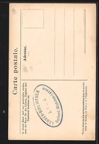 AK Zürich, Pestalozzi-Denkmal mit Anlagen