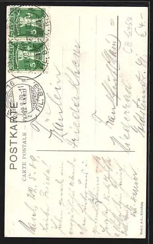 AK Altdorf, Telldenkmal mit Kirche