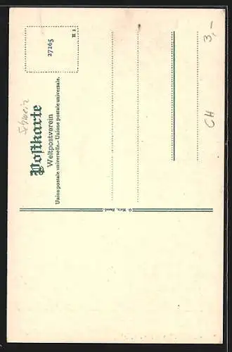 AK Basel, Strassburger-Denkmal mit Anlagen