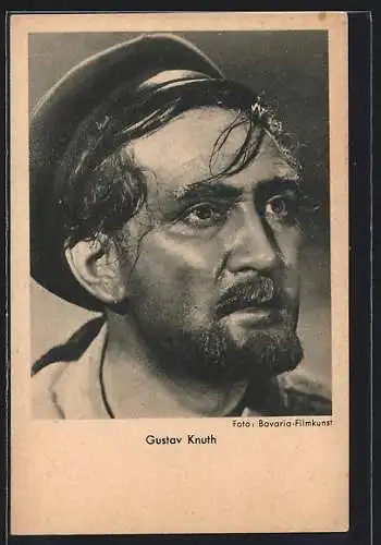 AK Schauspieler Gustav Knuth mit ernstem Blick