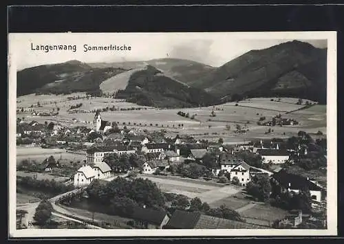 AK Langenwang, Teilansicht mit Kirche
