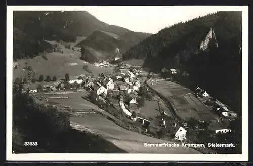 AK Krampen, Blick aus der Vogelschau auf den Ort