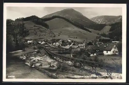 AK Krampen /Steiermark, Teilansicht mit Bergen
