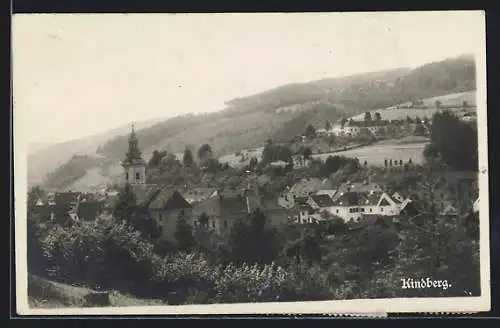 AK Kindberg, Teilansicht mit Kirche
