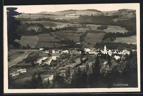 AK Schäffern, Teilansicht mit Kirche