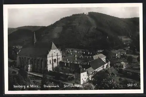 AK Neuberg a. Mürz, Blick auf die Stiftskirche