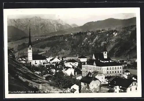 AK Bischofshofen, Teilansicht mit dem Tennengebirge