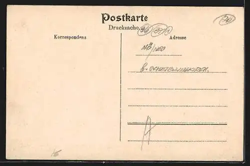 AK Thernberg, Panorama mit Burgruine und 1774 erbautem Neuschlosse