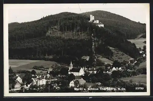 AK Thernberg /N.-Oe., Teilansicht mit Schloss