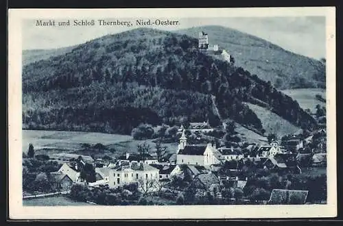 AK Thernberg /Nied.-Oesterr., Teilansicht mit Schloss