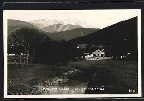 AK Ternitz a. Südb., Ortspartie a. Sieding