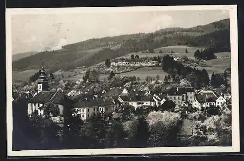 AK Kindberg, Ortsansicht mit Umgebung