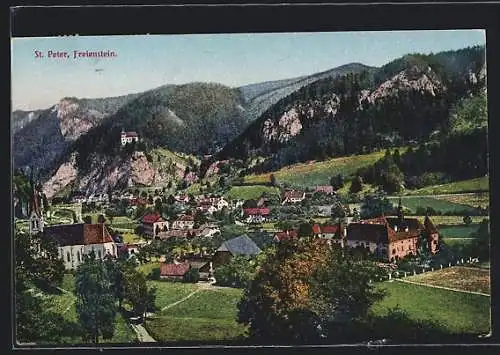 AK St. Peter-Freienstein, Ortsansicht mit Umgebung