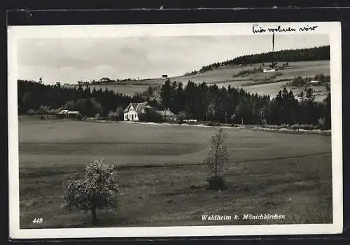 AK Mönichkirchen, Waldheim mit Umgebung