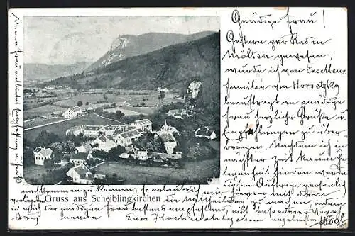 AK Scheiblingkirchen, Ortsansicht aus der Vogelschau