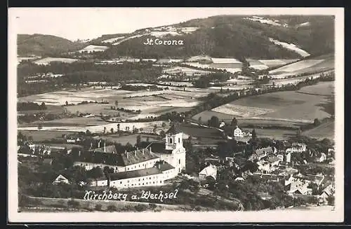 AK Kirchberg a. Wechsel, Ortsansicht mit St. Corona