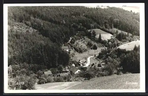 AK Warth /N.-Oe., Kirchau, Panorama mit Strassenpartie