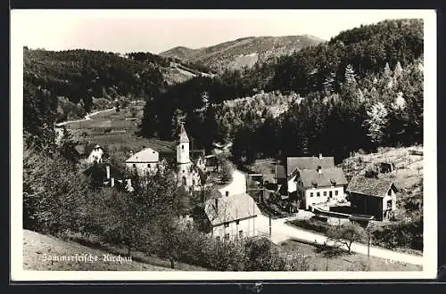 AK Warth /NÖ., Kirchau mit Kirche