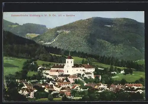 AK Kirchberg am Wechsel, Panorama mit Kirche