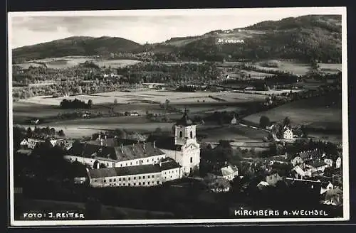 AK Kirchberg a. Wechsel, Panorama mit Kloster