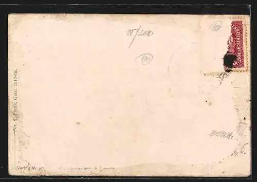 AK St. Michael ob Leoben, Ortsansicht mit Flusspartie