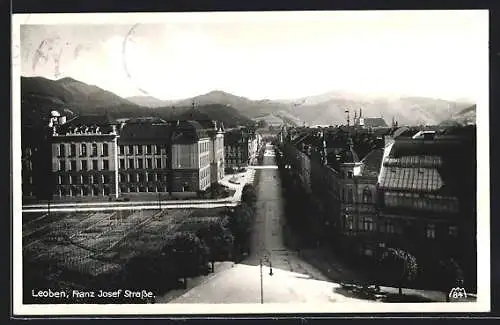 AK Leoben, Blick in die Franz Josef Strasse