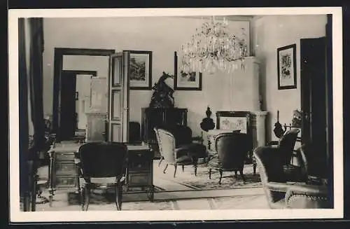 AK Mürzsteg, Jagdschloss, Blick in den Salon
