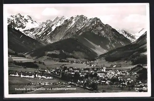 AK Trofaiach, Ort mit Reichenstein und Vordernbergmauer