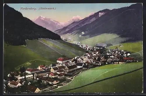 AK Vordernberg /Steiermark, Ortsansicht aus der Vogelschau