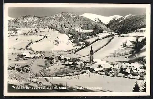 AK Wald am Schoberpass, Ortsansicht im Schnee