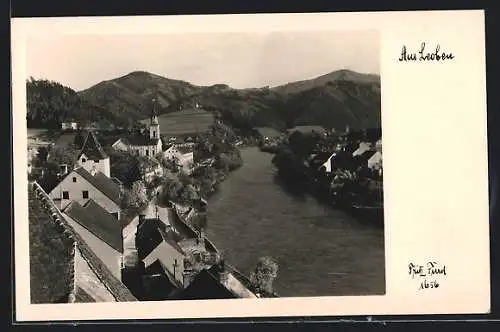 AK Leoben, Ortspartie am Flussufer