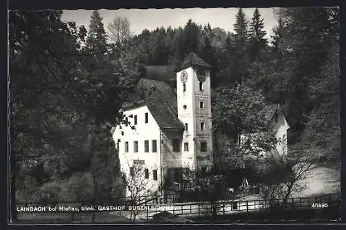 AK Landl /Stmk., Lainbach bei Hieflau, Gasthof Busenlechner im Wald