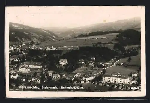 AK Mürzzuschlag /Steiermark, Teilansicht mit Stuhleck