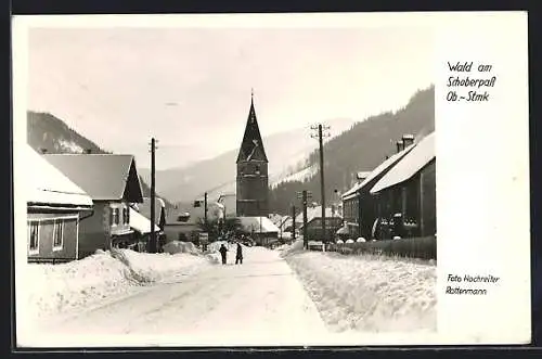 AK Wald am Schoberpass, Ortsansicht im Winter