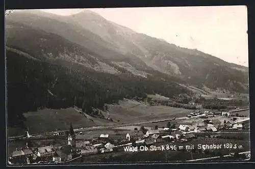 AK Wald /Ob. Stmk., Ortsansicht mit Schober