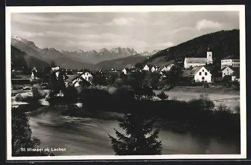 AK St. Michael ob Leoben, Teilansicht mit Flusspartie