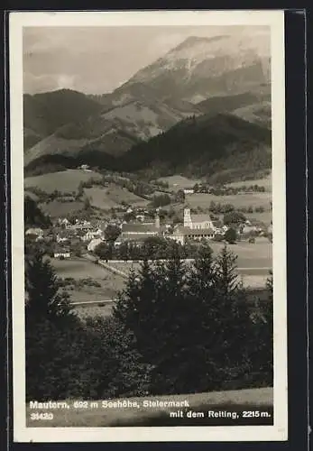 AK Mautern /Steiermark, Ortsansicht gegen den Reiting