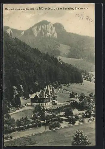 AK Mürzsteg, Kaiserliches Jagdschloss und Umgebung