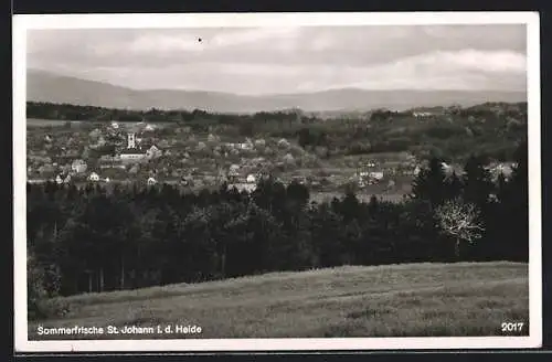 AK St. Johann i. d. Haide, Ortsansicht mit Wald