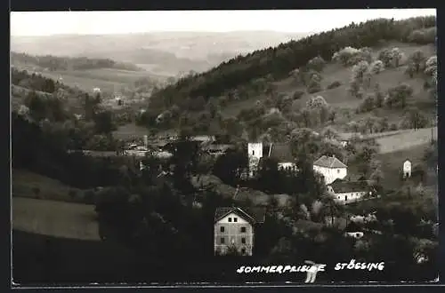 AK Stössing, Ortsansicht aus der Vogelschau