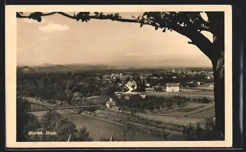 AK Mureck /Stmk., Blick auf Ort mit Fluss